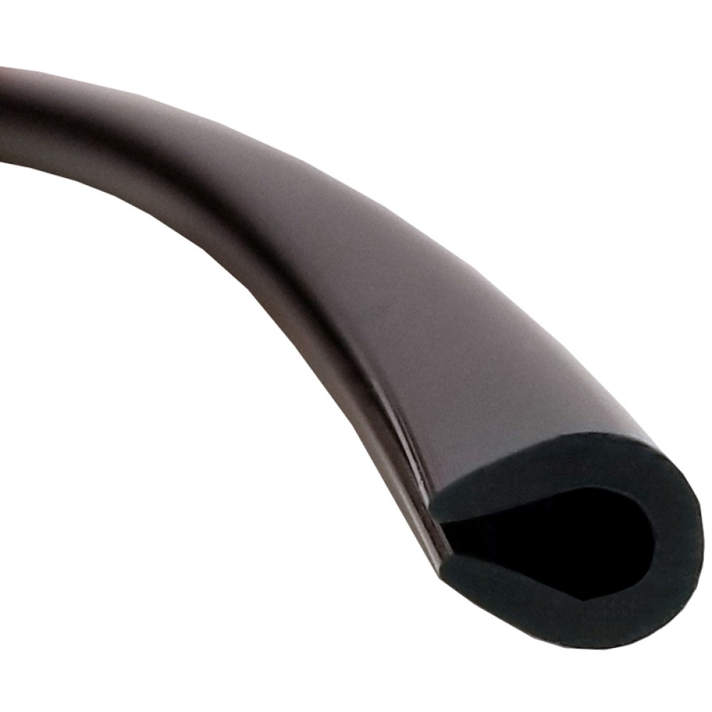 1/2 Wide Matte Black U-Shape Door Edge Guard Edge Trim | 20' Roll | #EG2002 -S
